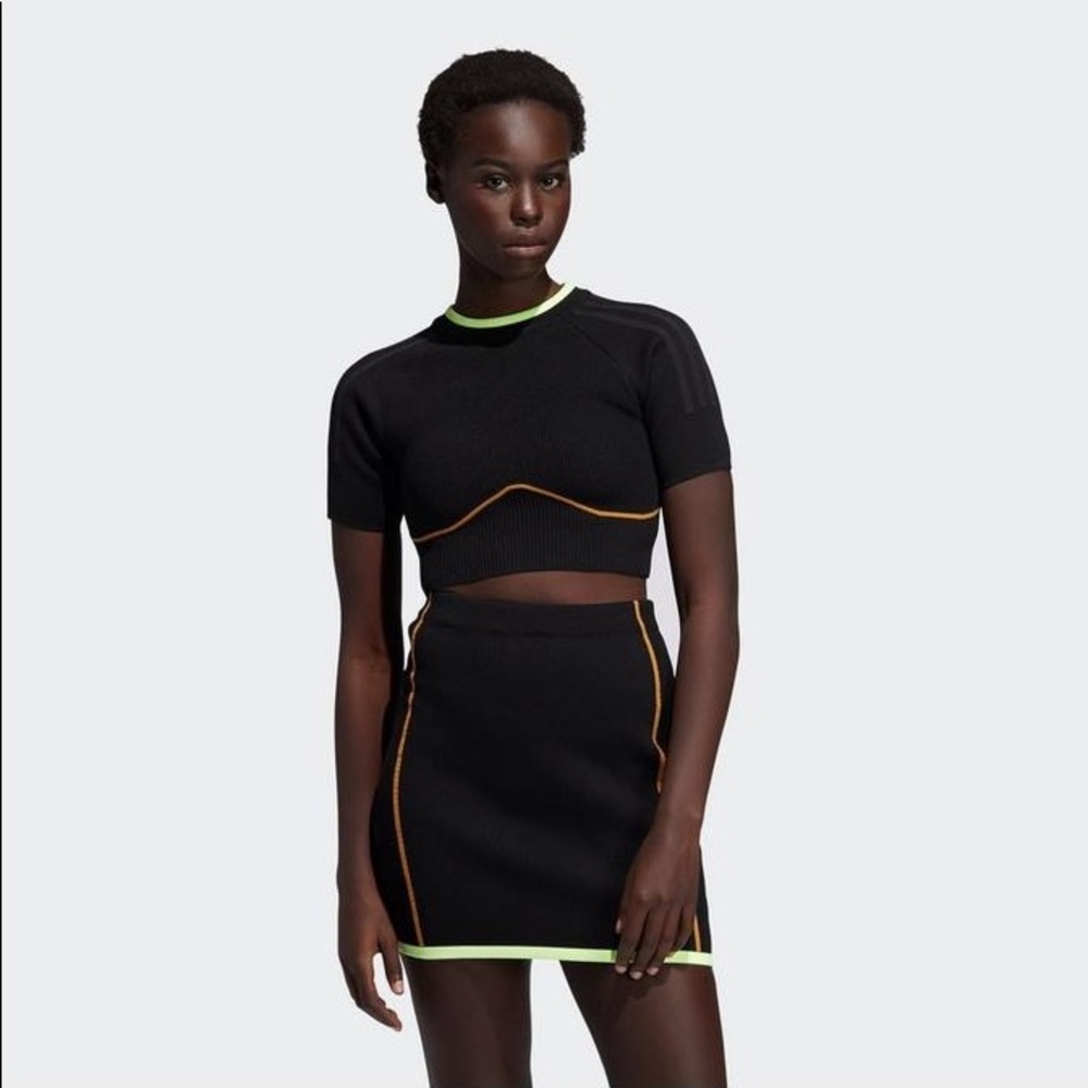 adidas x IVY PARK Black Knit Crop Top - Picture 6 of 7